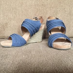 Denim wedges
